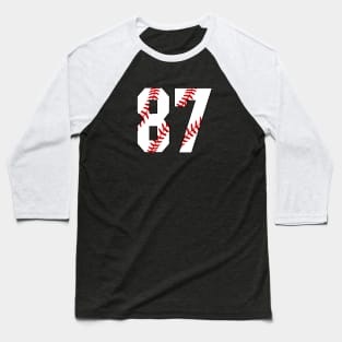 Baseball Number 87 #87 Baseball Shirt Jersey Favorite Player Biggest Fan Baseball T-Shirt